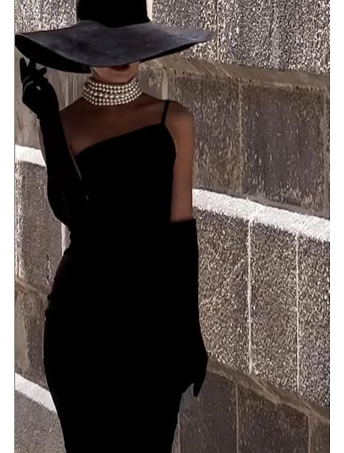 Sheath / Column Cocktail Dresses 1950s Dress Evening Party Tea Length Sleeveless One Shoulder Stretch Fabric