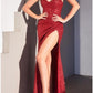 Sheath / Column Prom Dresses Corsets Dress Wedding Party Sweep / Brush Train Sleeveless Cowl Neck Sequined with Glitter