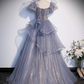 Ball Gown Quinceanera Dresses Princess Dress Performance Floor Length Short Sleeve Square Neck Tulle