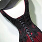 Black and Red V-Neck Lace Long Prom Dress Beautiful A-Line Evening Party Dress Sexy