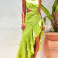 Sheath/Column One-Shoulder Floor-Length Prom Dresses Pure Color Sexy