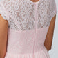 A-Line Bridesmaid Dress Jewel Neck Sleeveless Elegant Floor Length Chiffon with Lace Sparkle & Shine