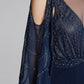 Sheath / Column Mother of the Bride Dress Sparkle & Shine Boat Neck Floor Length Chiffon Jersey Long Sleeve No with Beading