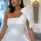 Mermaid / Trumpet Evening Gown Sparkle & Shine Dress Formal Evening Court Train Sleeveless One Shoulder Charmeuse with Ruched