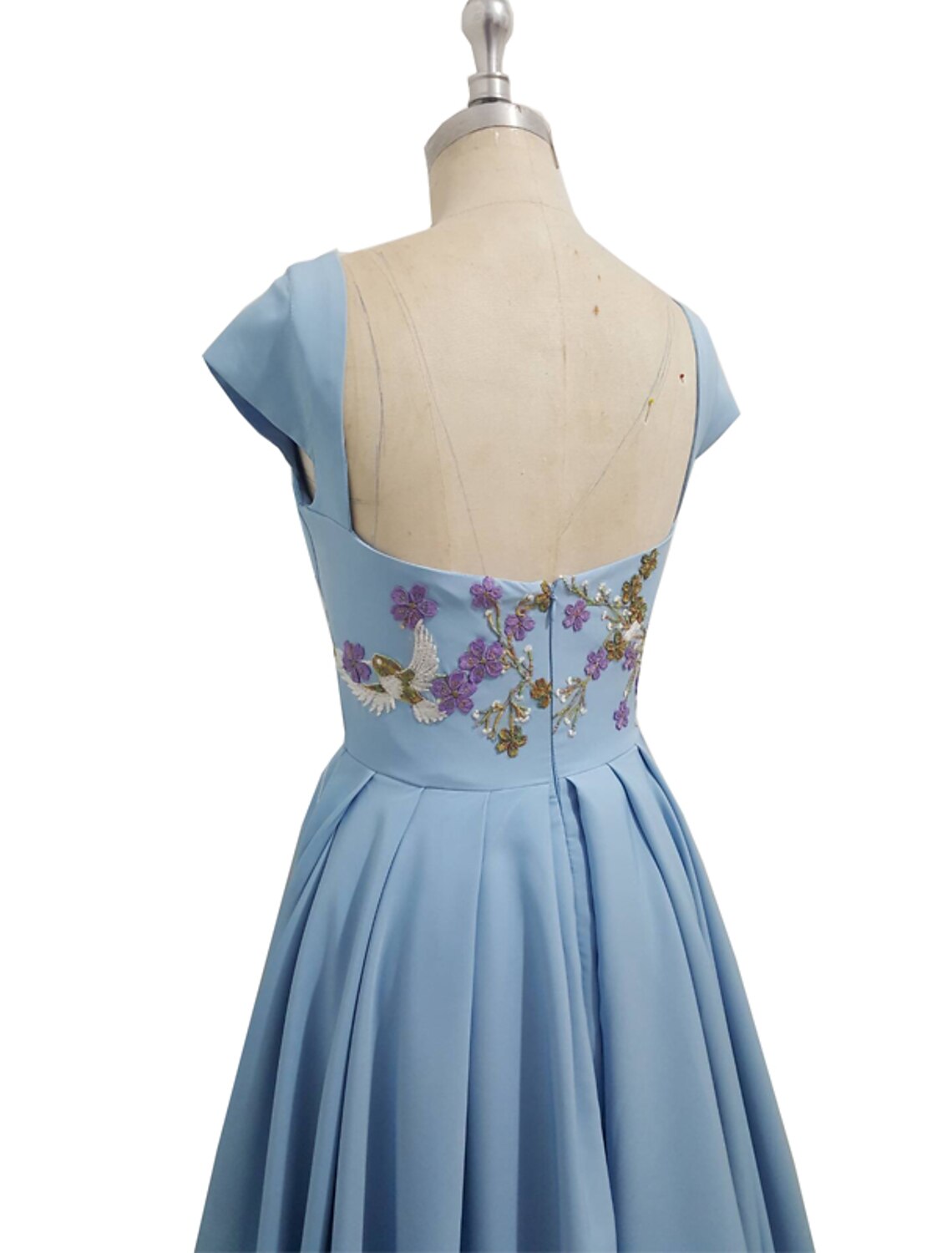 A-Line Evening Gown Elegant Dress Party Wear Floor Length Short Sleeve Sweetheart Stretch Fabric