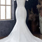 White Lace Off-the-Shoulder Mermaid Wedding Dress Long