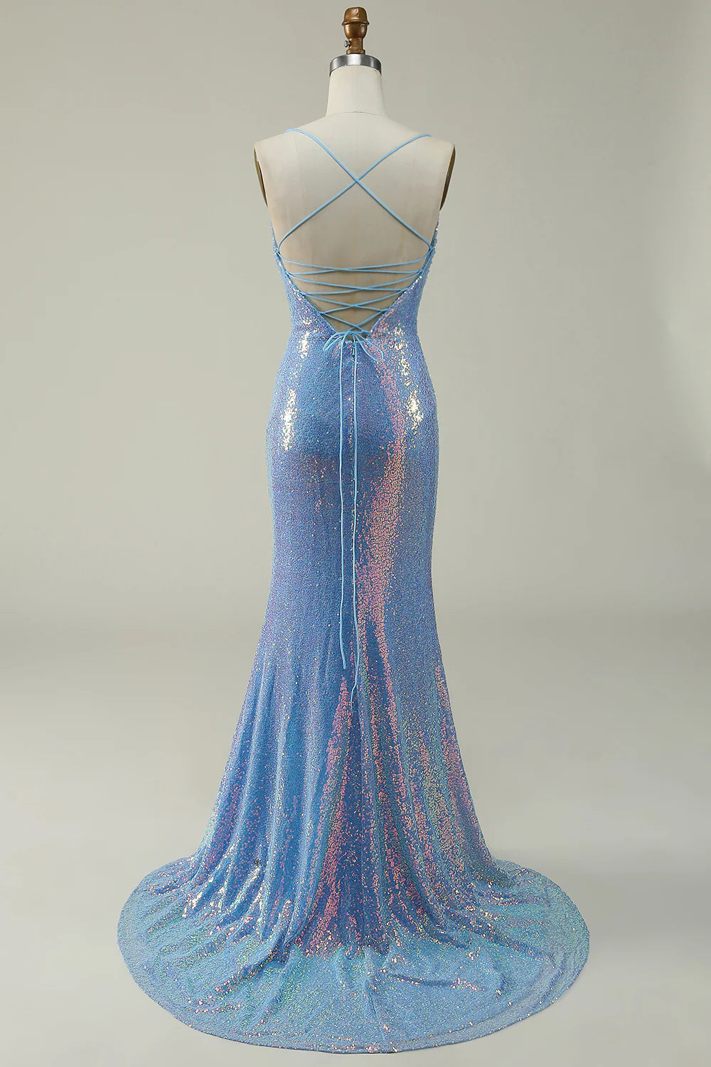 Mermaid Long Prom Dress with Slit Sparkly 