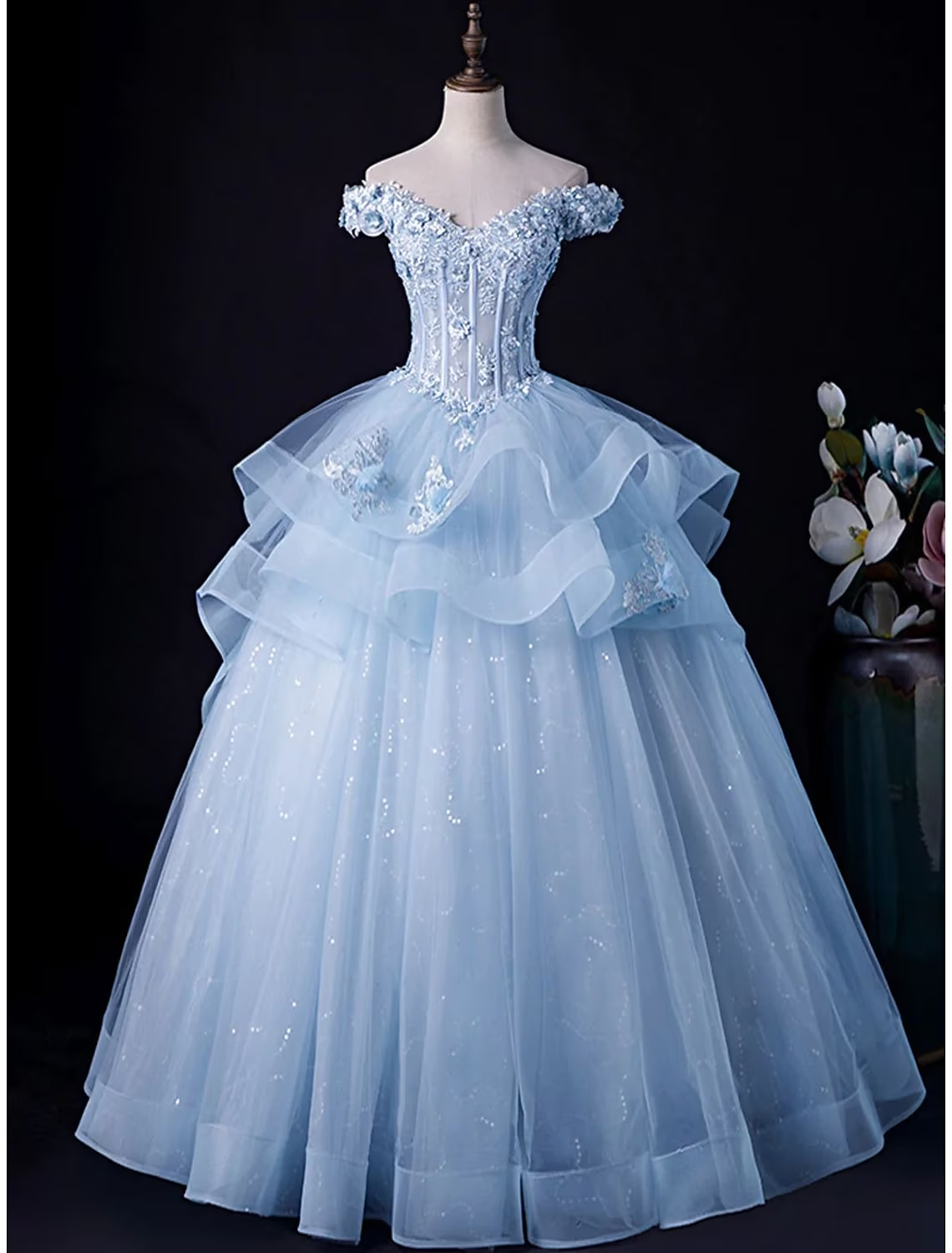 Ball Gown Evening Gown Minimalist Dress Formal Floor Length Sleeveless Off Shoulder Tulle Backless with Pleats
