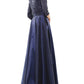 A-Line Evening Gown Elegant Dress Formal Black Dress Plus Size Floor Length Half Sleeve V Neck Satin with Bow(s)