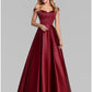 Ball Gown Elegant Quinceanera Prom Birthday Dress Off Shoulder Short Sleeve Floor Length Satin