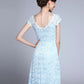 Sheath / Column Mother of the Bride Dress Open Back Bateau Neck Floor Length Lace Short Sleeve