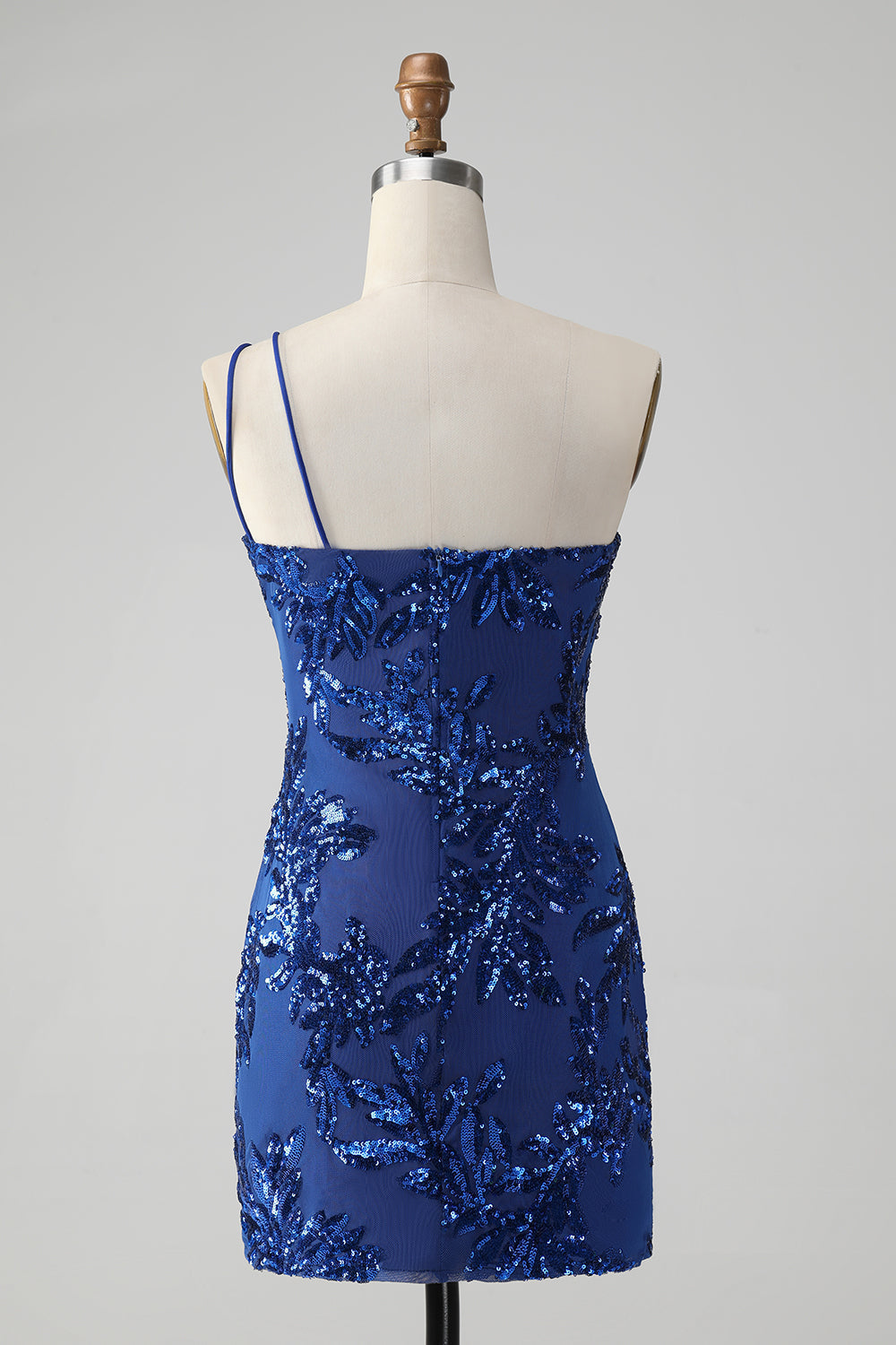 Sparkly Bodycon One Shoulder Sequins Homecoming Dress with Embroidery Beautiful