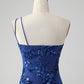 Sparkly Bodycon One Shoulder Sequins Homecoming Dress with Embroidery Beautiful