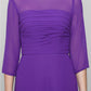 A-Line Mother of the Bride Dress Elegant Scoop Neck Ankle Length Chiffon 3/4 Length Sleeve