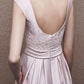 Spoon A-shaped sleeveless backless sticker mother of the bride dress Open Back