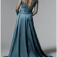 Mermaid / Trumpet Mother of the Bride Dress Wedding Guest Elegant Jewel Neck Sweep / Brush Train Stretch Satin Long Sleeve with Lace