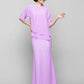 Mermaid / Trumpet Mother of the Bride Dress Elegant Scoop Neck Floor Length Chiffon Half Sleeve