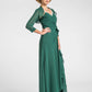 Sheath / Column Mother of the Bride Dress V Neck Floor Length Chiffon Sleeveless with Criss Cross Beading