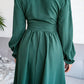 Fashionable and elegant solid color split and pleated waist skirt for evening dressing Party Dress