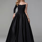 Ball Gown Vintage Dress Quinceanera Formal Evening Floor Length Long Sleeve Off Shoulder Satin