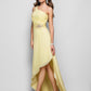 Sheath / Column Elegant Dress Wedding Guest Cocktail Party Asymmetrical Sleeveless One Shoulder Bridesmaid Dress Chiffon with Beading Slit