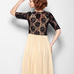 A-Line Mother of the Bride Dress Wrap Included V Neck Floor Length Chiffon Lace Half Sleeve yes