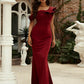 Mermaid / Trumpet Evening Gown Sexy Dress Formal Wedding Guest Sweep / Brush Train Sleeveless One Shoulder Polyester
