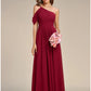 A-Line Wedding Guest Dresses Elegant Dress Formal Wedding Floor Length Sleeveless One Shoulder Chiffon with Ruched