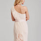 Sheath / Column Bridesmaid Dress One Shoulder Sleeveless Elegant Long Length Chiffon