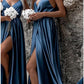 A-Line/Princess Spaghetti Straps Floor-Length Long Bridesmaid Dresses Sexy