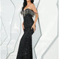 Mermaid / Trumpet Evening Gown Sparkle & Shine Dress Formal Fall Floor Length Sleeveless Sweetheart Sequined with Glitter