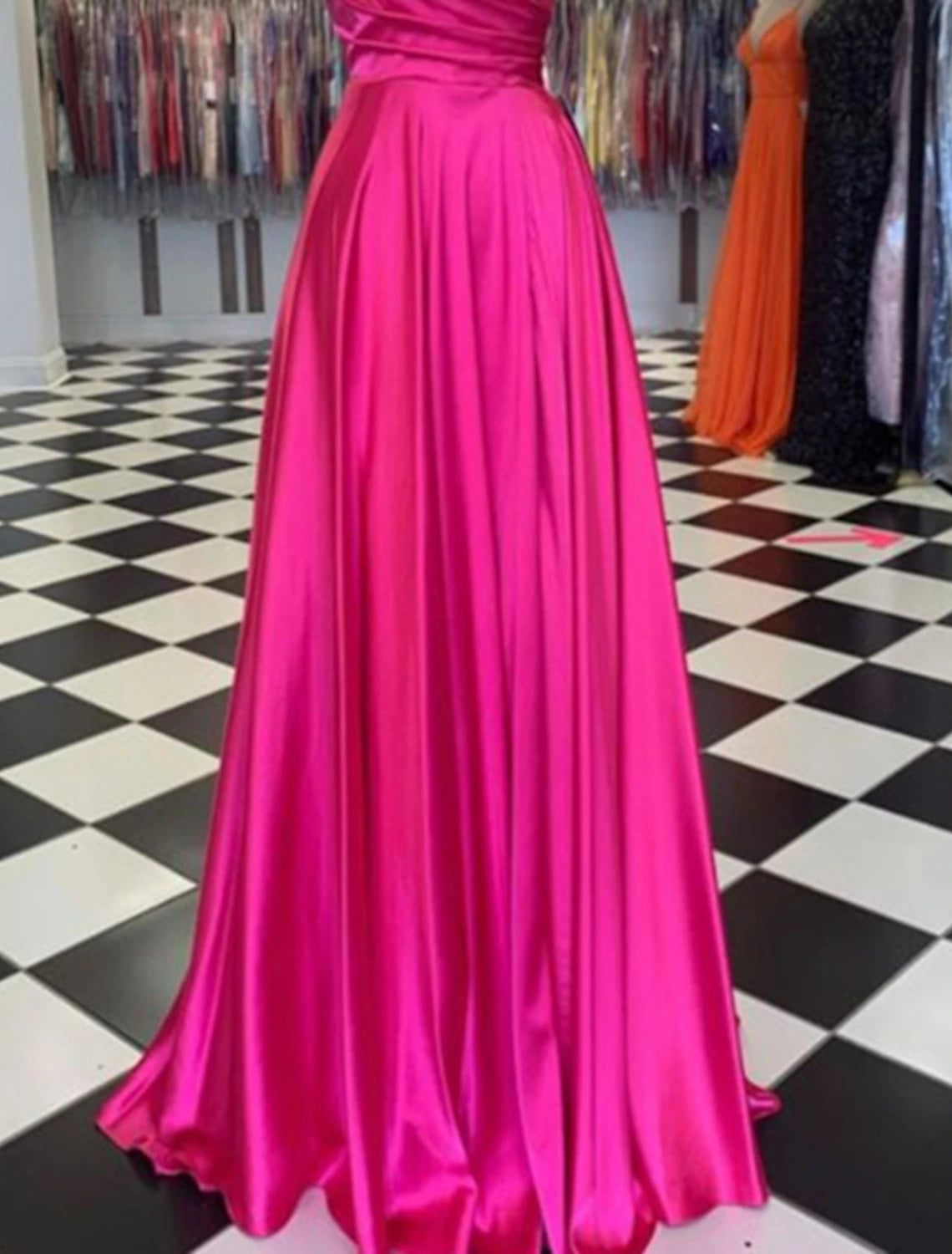 A-Line Prom Dresses Sexy Dress Formal Wedding Guest Floor Length Sleeveless Spaghetti Strap Bridesmaid Dress Charmeuse
