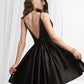 A-Line Cocktail Dresses Reformation Amante Dress Homecoming Short / Mini Sleeveless V Neck Satin