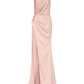 Sheath / Column Prom Dresses Elegant Dress Wedding Guest Court Train Sleeveless Halter Satin with Slit