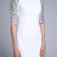 Sheath / Column Mother of the Bride Dress Sparkle & Shine Jewel Neck Short / Mini Chiffon Half Sleeve