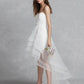 Reception Little White Dresses Wedding Dresses A-Line Sweetheart Strapless Asymmetrical Lace Bridal Gowns