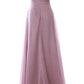 A-Line Wedding Guest Dresses Elegant Dress Party Wear Floor Length Sleeveless V Neck Chiffon