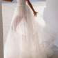 A Line of Sweetheart Illusion Bohemian Wedding Dress Summer Bride Dress Sexy