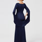 Mermaid / Trumpet V Neck Floor Length Polyester Mother of the Bride Dress Pure Color