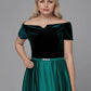 A-Line Special Occasion Dresses Elegant Dress Wedding Guest Formal Evening Floor Length Short Sleeve Off Shoulder Satin