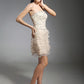 Sheath / Column Dress Holiday Short / Mini Sleeveless Strapless Lace with Lace