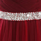 A-Line Elegant Quinceanera Prom Valentine's Day Dress Strapless Sleeveless Chapel Train Satin