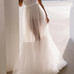 A Line of Sweetheart Illusion Bohemian Wedding Dress Summer Bride Dress Sexy