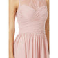 A-Line Bridesmaid Dress Jewel Neck Sleeveless See Through Floor Length Chiffon / Lace with Lace / Criss Cross