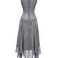 Two Piece A-Line Mother of the Bride Dress Wedding Guest Church Wrap Included V Neck Knee Length Chiffon 3/4 Length Sleeve with Pleats