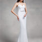 Mermaid / Trumpet Bridesmaid Dress Spaghetti Strap Sleeveless Elegant Floor Length Chiffon / Lace with Lace