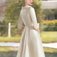 A-Line Mother of the Bride Dress Wedding Guest Elegant Jewel Neck Knee Length Satin Half Sleeve