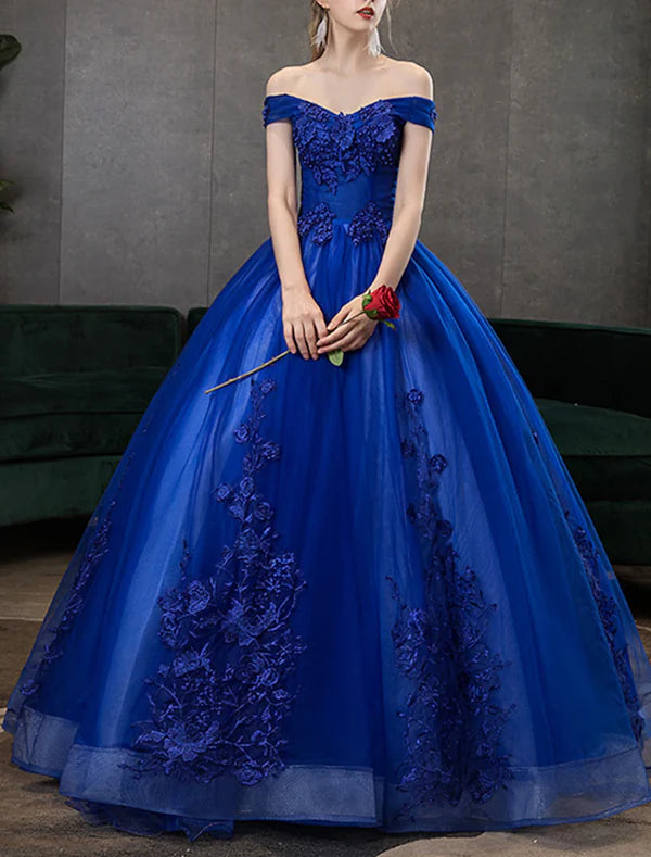 Ball dress adult dress princess dress red and green dress adult dress floor length sleeveless off the shoulder polyester with stickers Prom Dress Quinceanera Dress