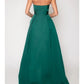 A-Line Evening Gown Vintage Dress Engagement Sweep / Brush Train Sleeveless Strapless Satin with Sleek