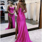 Mermaid / Trumpet Prom Dresses Empire Dress Formal Sweep / Brush Train Sleeveless Spaghetti Strap Satin Backless